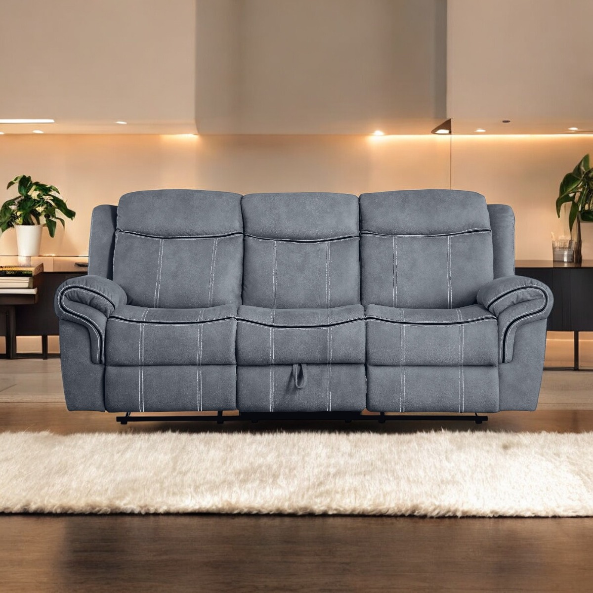 Zubaida Motion Sofa & Console W/USB