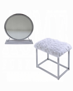Adao Vanity Mirror & Stool