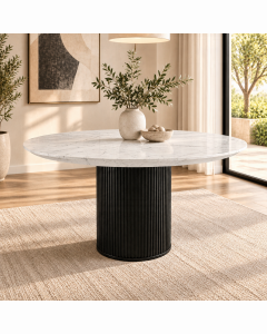 Jaramillo Round Dining Table W/Engineered Marble Top