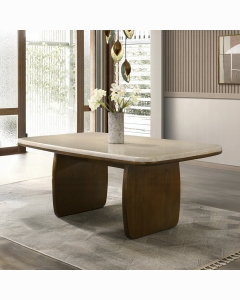 Kasha Dining Table w/Natural Marble Top