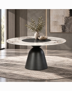 Eamon Round Dining Table W/Ceramic Top