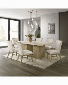 Olinda Dining Table w/Natrual Marble Top