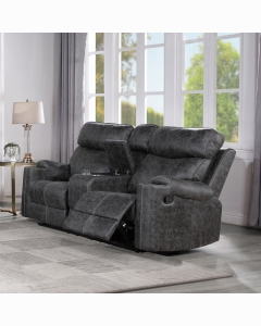 Hirah Motion Loveseat w/Console & USB Port