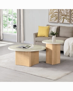 Qwin End Table W/Marble Top