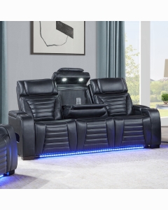 Ephron Power Motion Sofa W/Dropdown Table, Wireless Charging, Reading Light, Power Headrests & LED