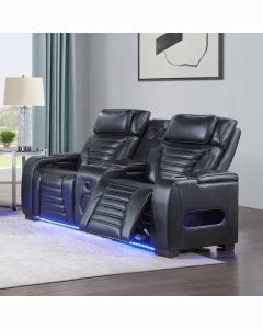Ephron Power Motion Loveseat W/ Console, Power Headrests, LED & Speakers