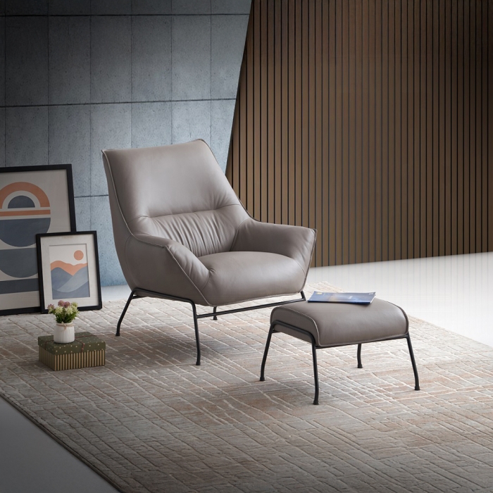 Jabel Accent Chair & Ottoman