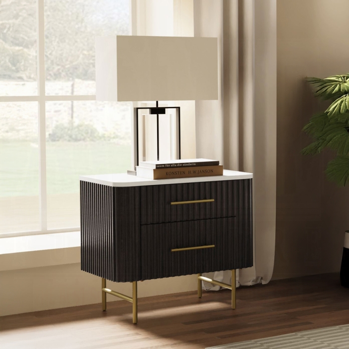 Clayten Nightstand w/Marble Top