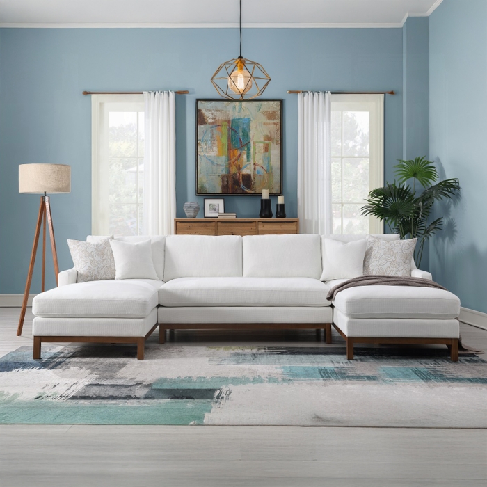 Valiant Sectional Sofa W/4 Pillows