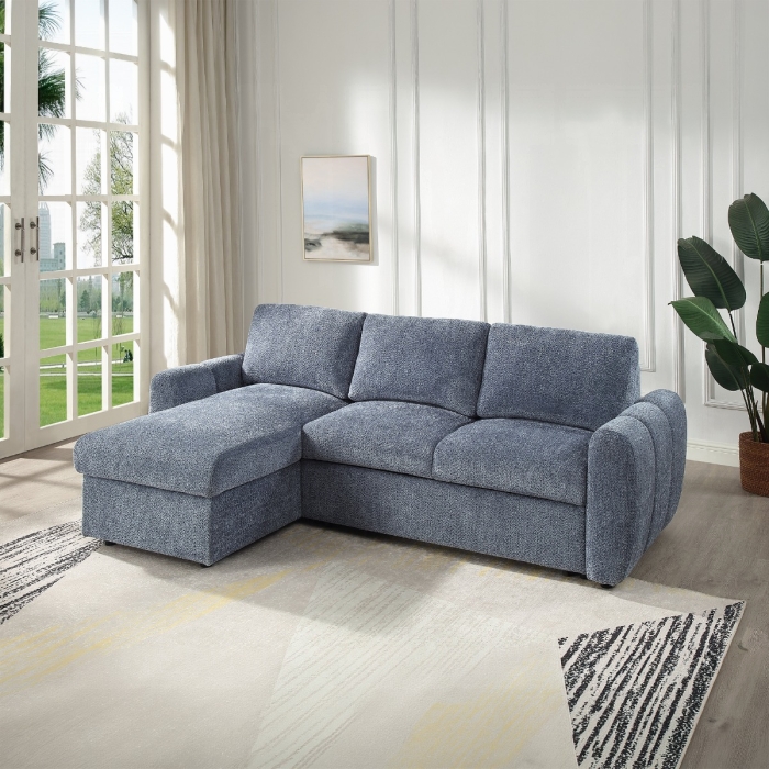 Nuriel Reversible Sectional Sofa w/Sleeper & Storage 