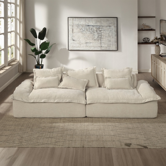 Jesse Oversized Sofa w/6 Pillows